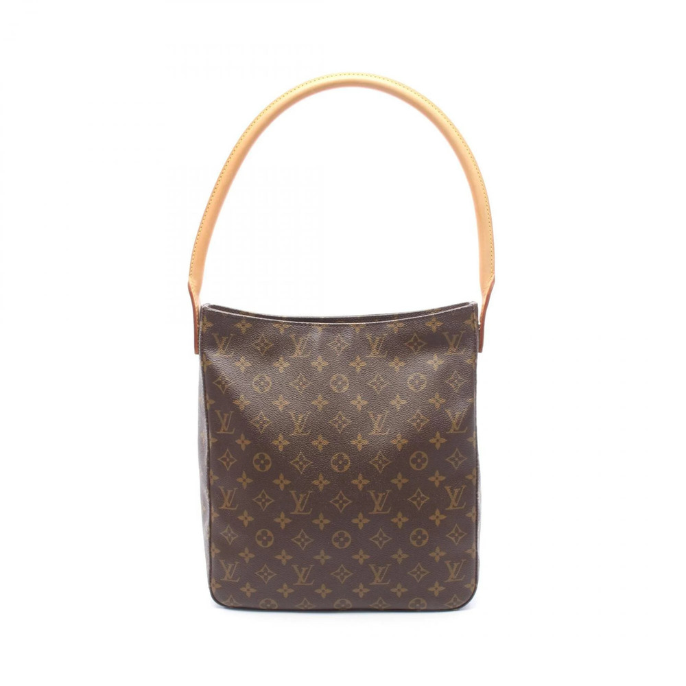 LOUIS VUITTON Authentic Brown Monogram Leather Looping GM Shoulder Bag